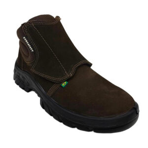 Botina de Segurança Solado em P.U com Fechos em Velcro