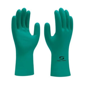 Luva em Borracha Nitrílica Antiderrapante na Palma
