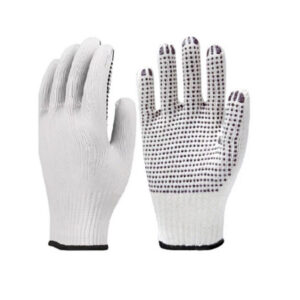 Luva de Algodão Tricotada Pigmentada Branca